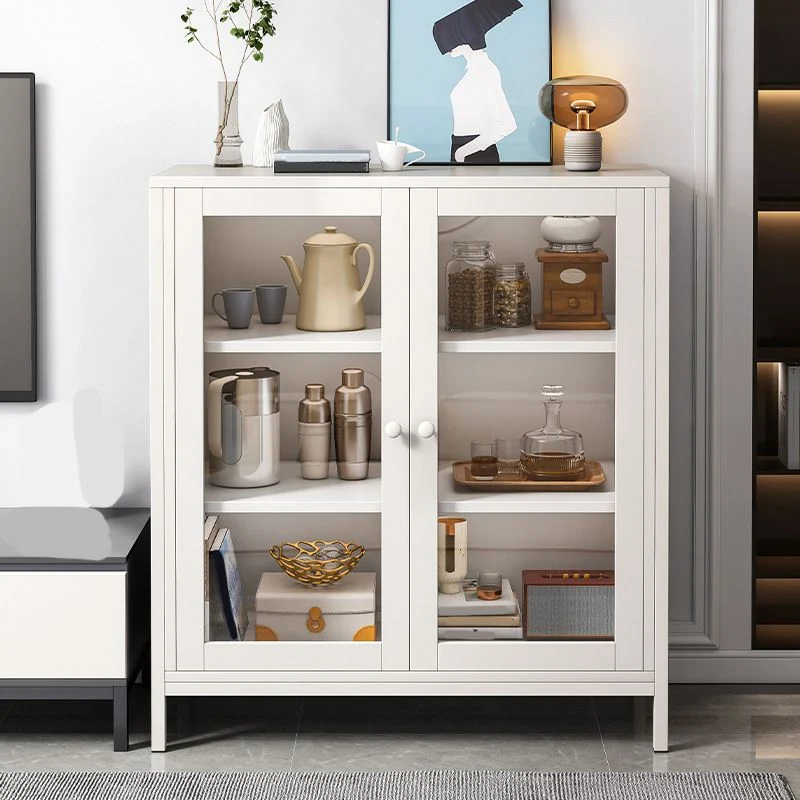 Mesa auxiliar de madera de ingenierí, servidor de comedor moderno con patas de metal para comedor Clearhalo