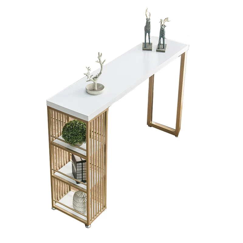 Mesa de comedor rectangular de madera maciza para vino, altura de pub Clearhalo