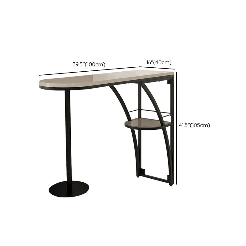 Mesa de madera rectangular moderna para mostrador, juego de mesa de Bar de 1/3 piezas para sala de estar Rosa Clearhalo