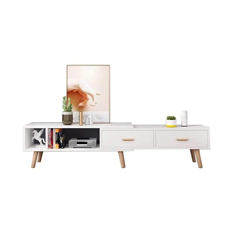 12" - Soporte de madera ancho para TV, consola nórdica deslizante para TV con 2/3/4 cajones Madera Clearhalo