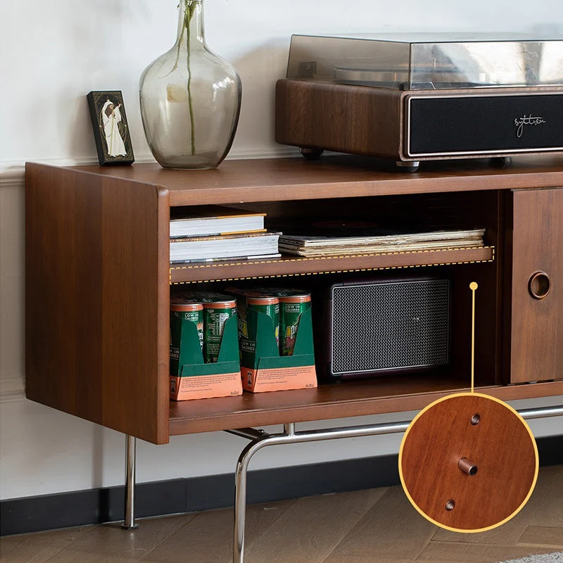 Soporte de TV de madera maciza de 21", consola de TV moderna con cajones para sala de estar Clearhalo