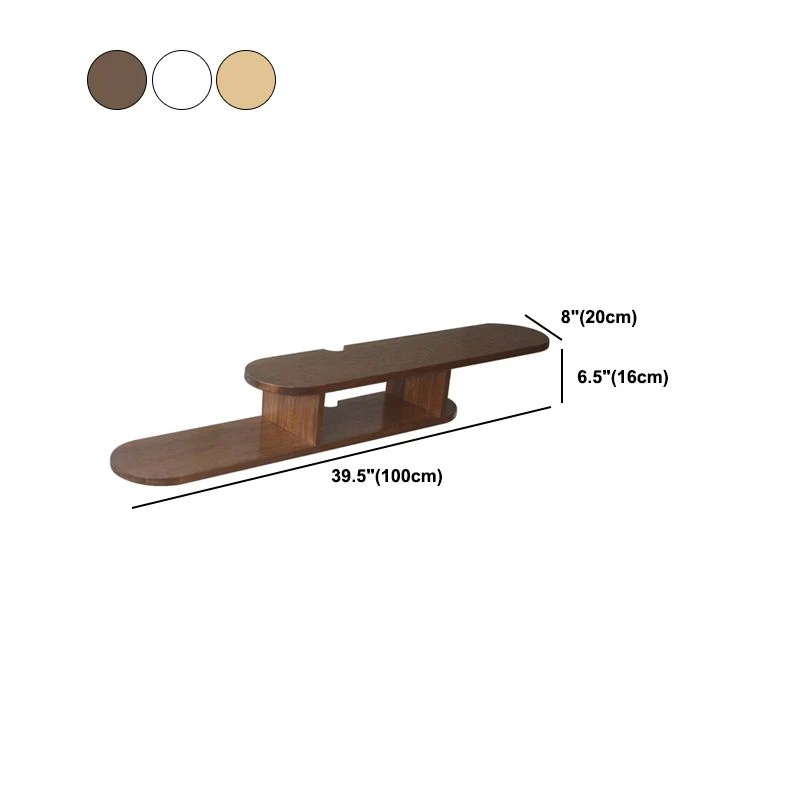 8" soporte de madera sólida de D TV, consola flotante del soporte de TV del almacenamiento abierto en 3 colores Nuez Clear...