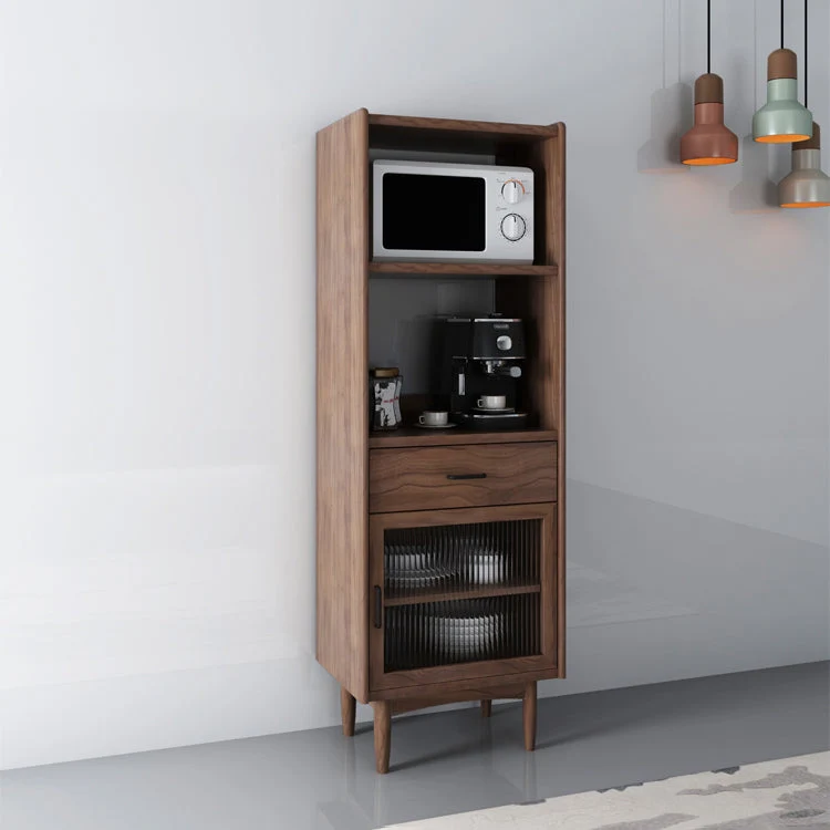 Tablero lateral de madera Aparador rectangular casero minimalista moderno con cajones Nuez Clearhalo