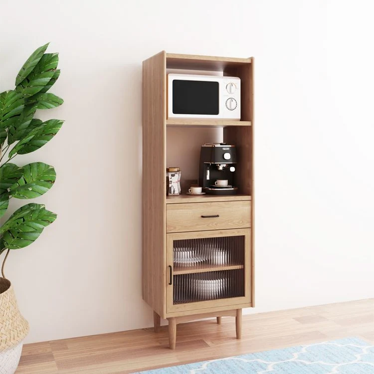 Tablero lateral de madera Aparador rectangular casero minimalista moderno con cajones Nuez Clearhalo