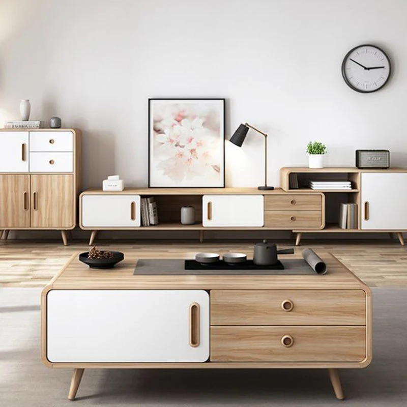 WoodenTV Media Console Modern TV Stand Consola para sala de estar Clearhalo