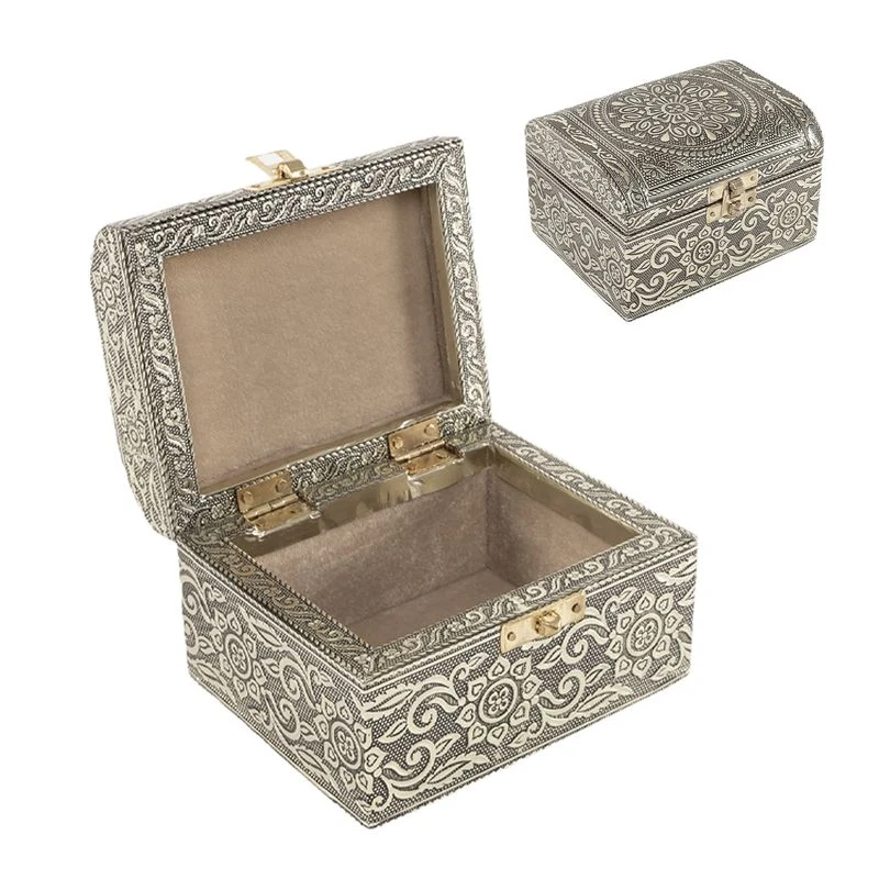 JOYERO CAJA METAL CHAMPAGNE DCASA