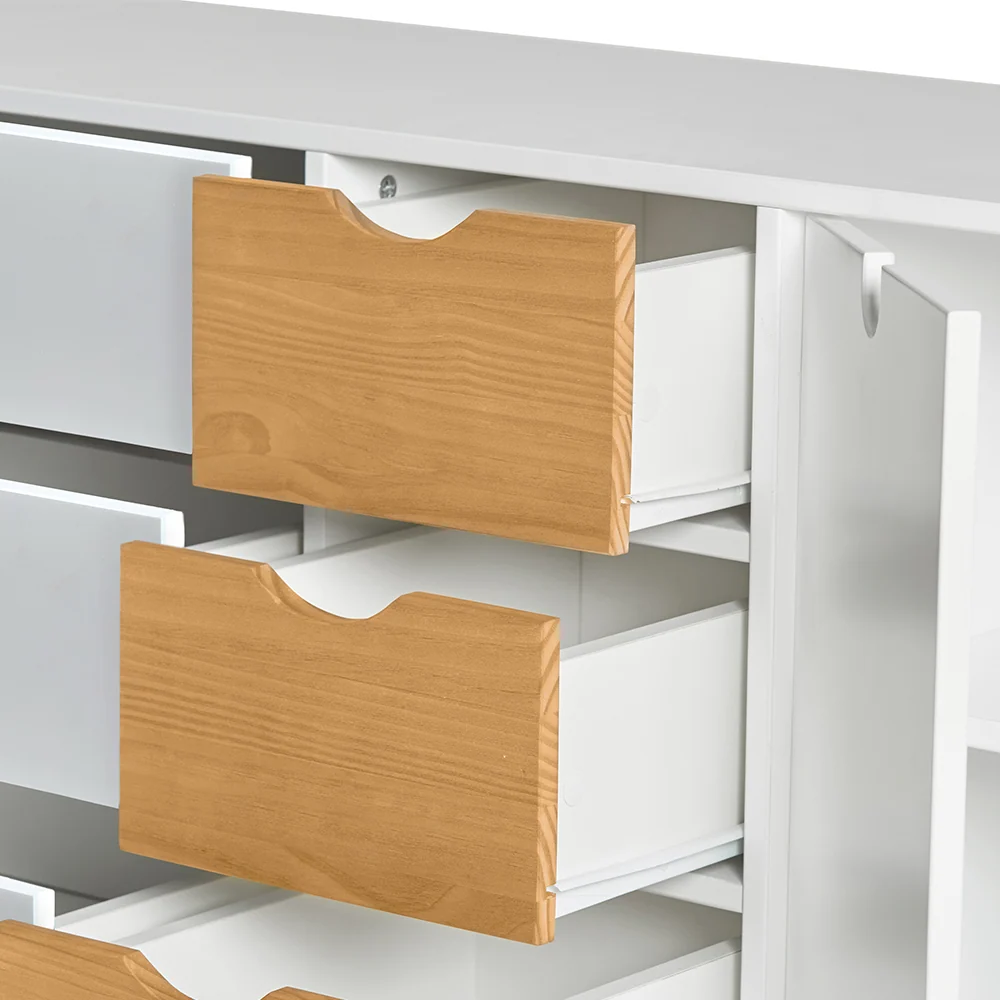 Credenza Maputo - Color Madera y Blanco