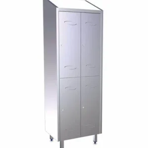 Taquilla INOX 2 Usuarios / 4 Puertas 600x450x2100mm. PAPINOX UNIPESSOAL, LDA