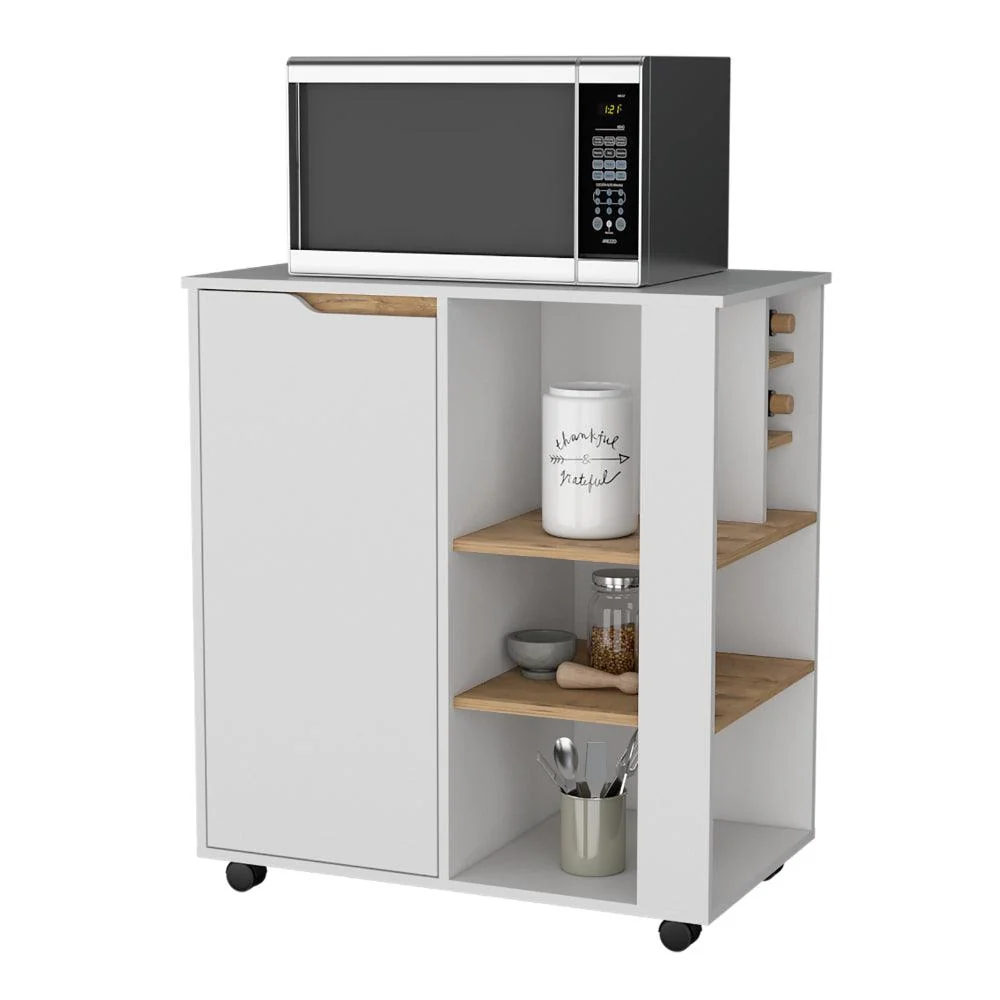 Modulo Microondas Soler, Blanco y Macadamia, amplios espacios para almacenamiento RTA Design