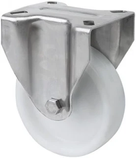Rueda ZVI INOX 2-1326 130Kg. 80mm. Poliamix blanco. 17ZVLI80-UT80. RUEDAS ALEX SLU