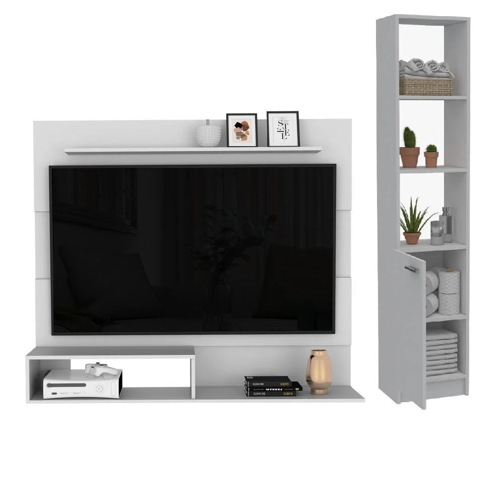 Combo Multifuncional Simma, Incluye Panel de Tv y Mueble Esquinero Virtual Muebles Combo