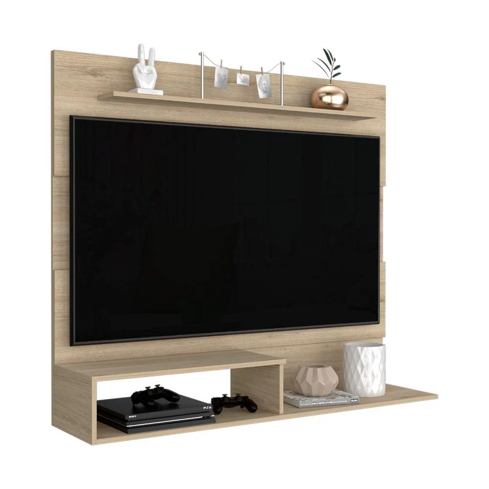 Panel de Tv Beijing, Beige, con Espacio Para Televisor de Hasta 55 Pulgadas ZF Virtual Muebles ZF