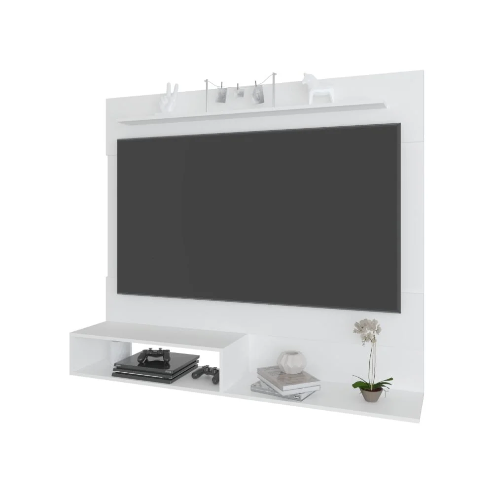 Panel de Tv Beijing, Blanco, con Espacio Para Televisor de Hasta 55 Pulgadas ZF Virtual Muebles ZF