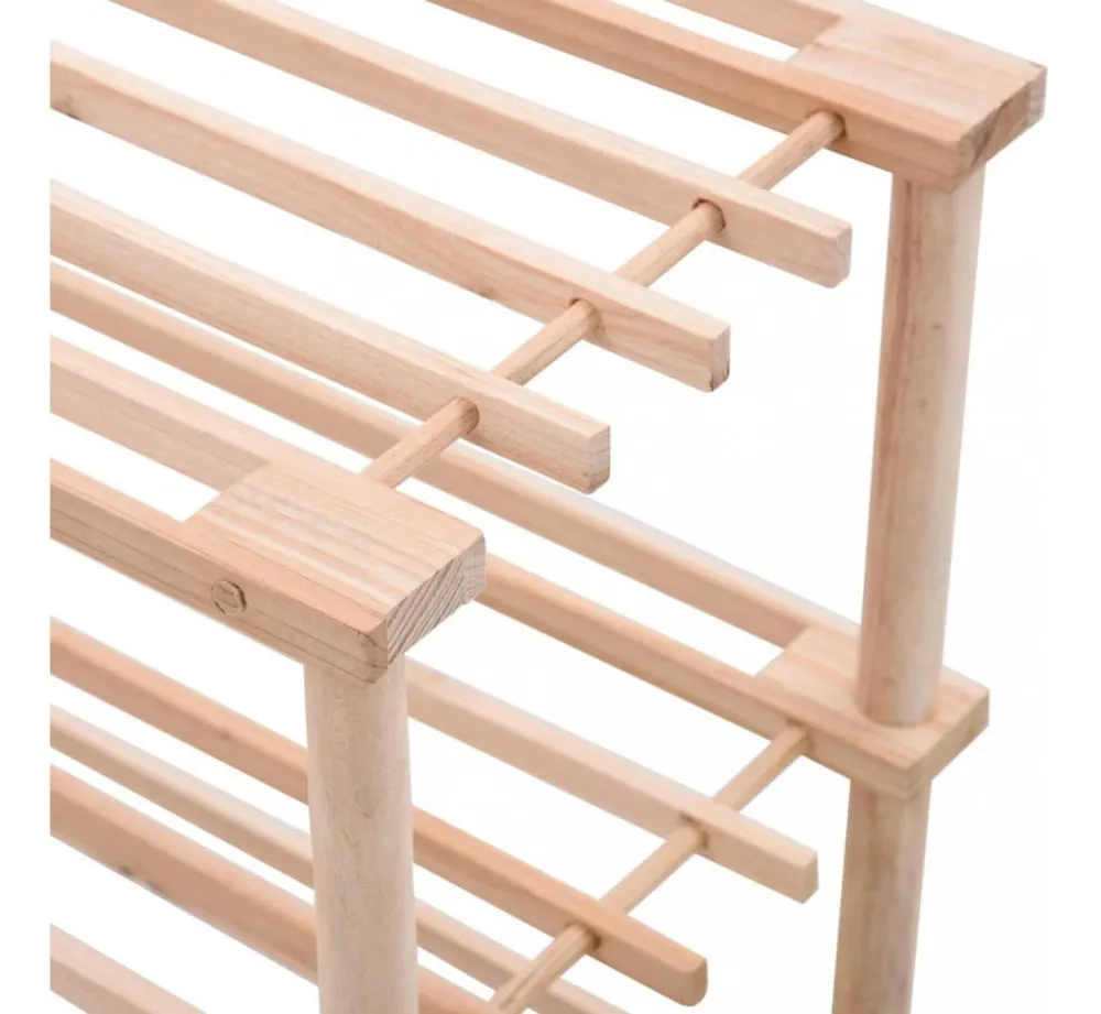 Zapatero Organizador Madera 4 Niveles 67x63x26 CM Café