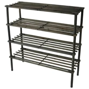 Zapatero Organizador Madera 4 Niveles 67x63x26 CM Caoba