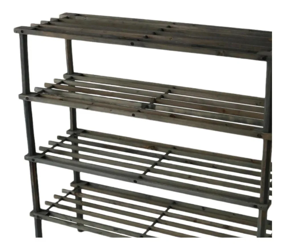 Zapatero Organizador Madera 4 Niveles 67x63x26 CM Caoba