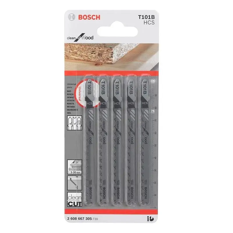 Recargable Segueta t101b clean wood blíster con 5 unidades