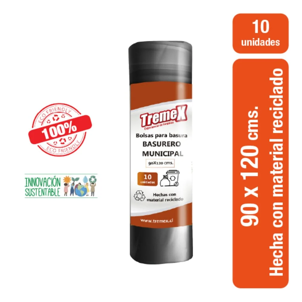 Bolsa De Basura Ecoactiva 90 X 120 Rollo 10 Un con Dispensador