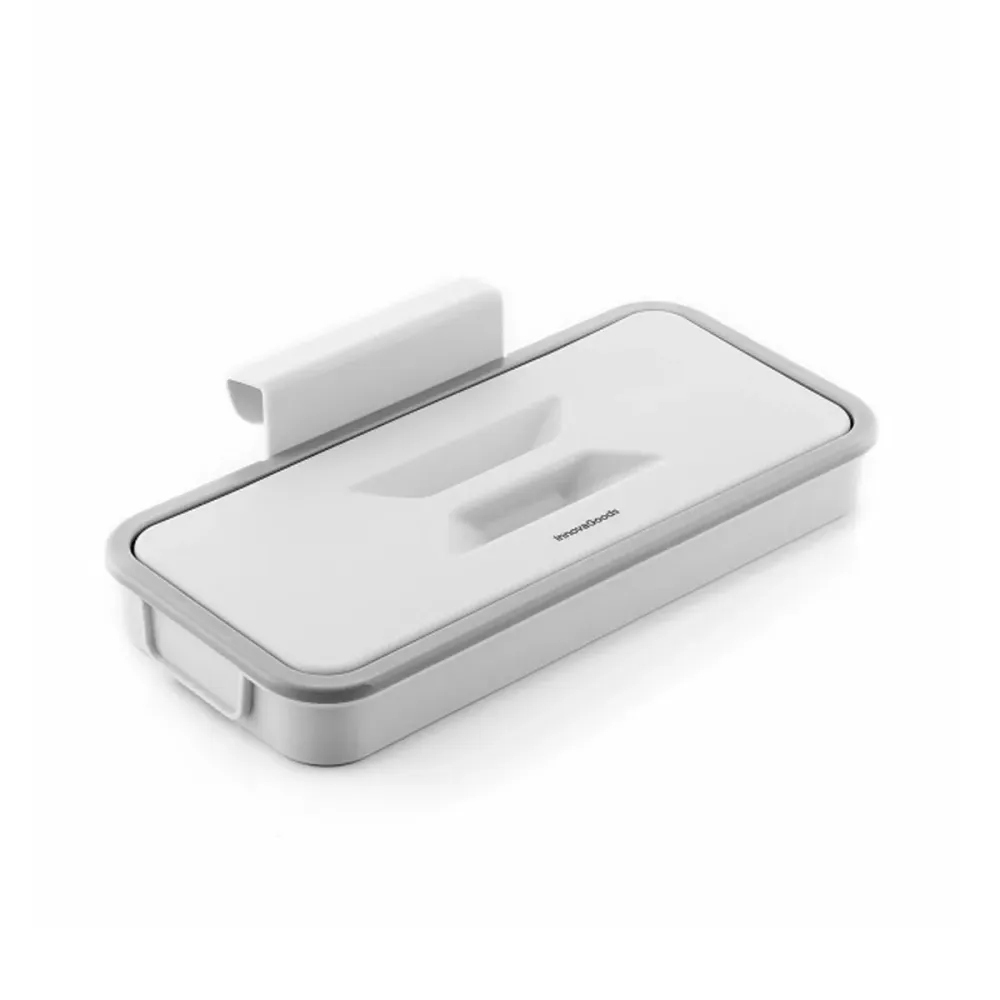 Soporte para bolsas de basura Trabbly InnovaGoods con tapa blanco | 100% Compostable