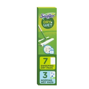 Prueba de Niños Swiffer Sweeper Kit de Inicio con Mopa, Paños Secos y Húmedos