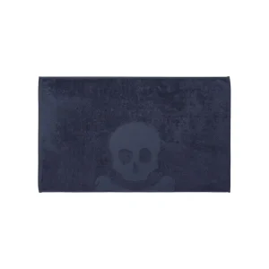 Quitamanchas Alfombra de baño calavera Azul marino Scalpers Home