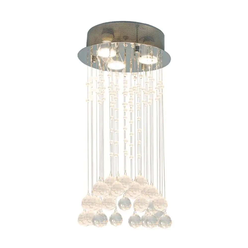 Lampara colgante cromo y cristal 3 luces lumimexico hae comprende foco