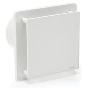 STERR BFS125H - 125 mm Extractor de Baño, con sensor de humedad, 160 m³/h, Blanco