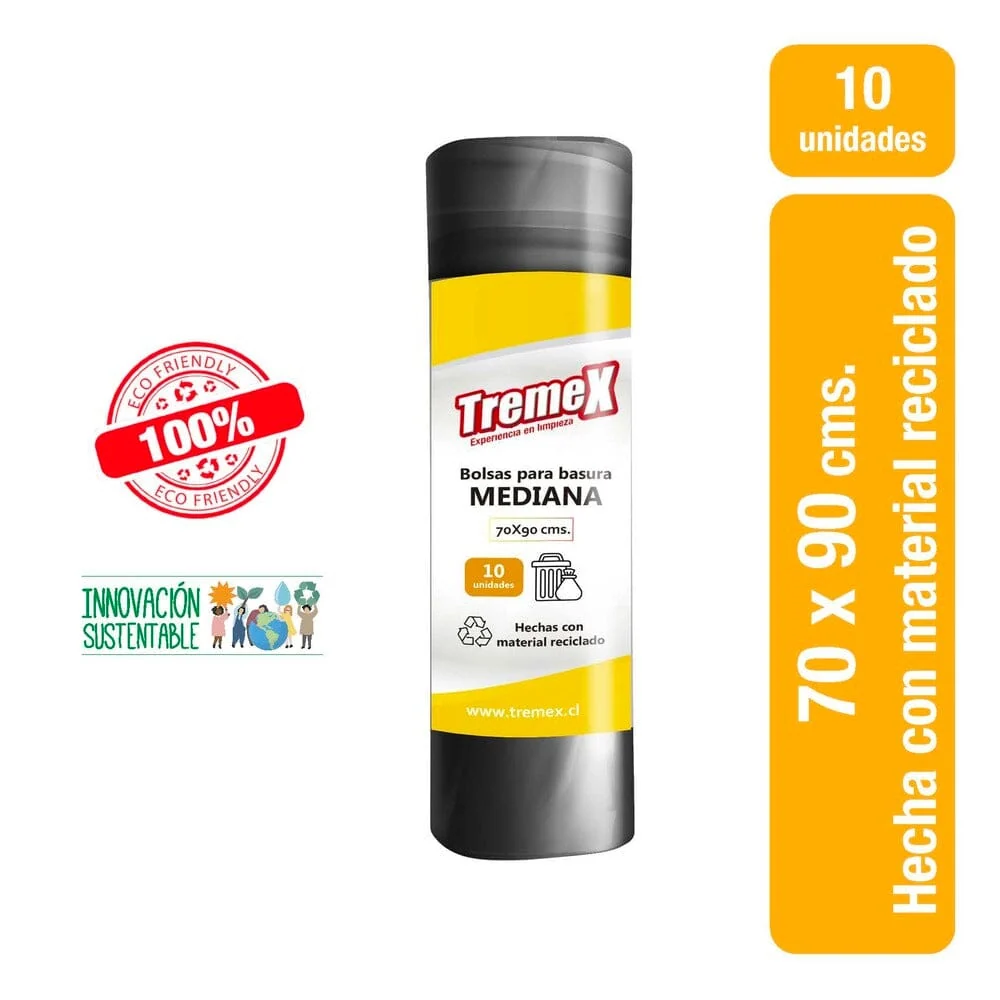 Bolsa De Basura Ecoactiva 70 X 90 Rollo 10 Un