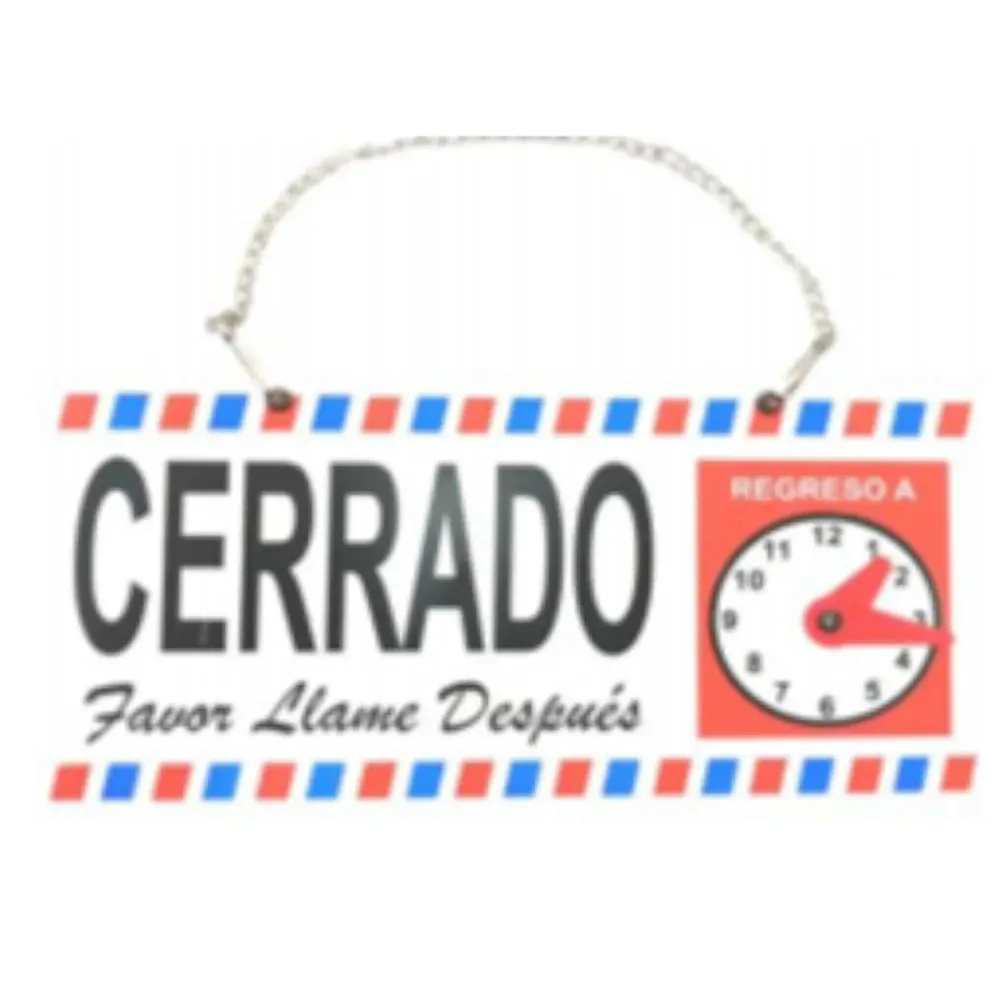 Letrero abierto/cerrado para negocio 500ml