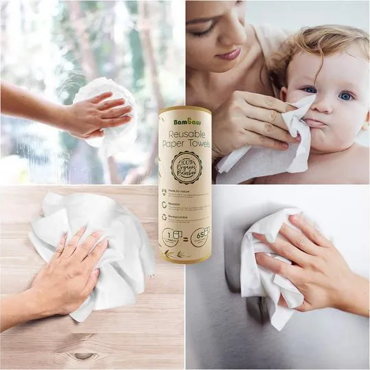 Antibacteriano Paños de limpieza reutilizables de bambú Bambaw