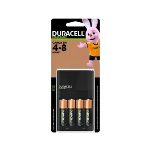 Cargador de Pilas Duracell AA/AAA, (+4 pilas recargables AA) con Garantí