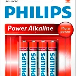 Pilas de Reloj 4 x PILA ALCALINA LR03 AAA PHILIPS