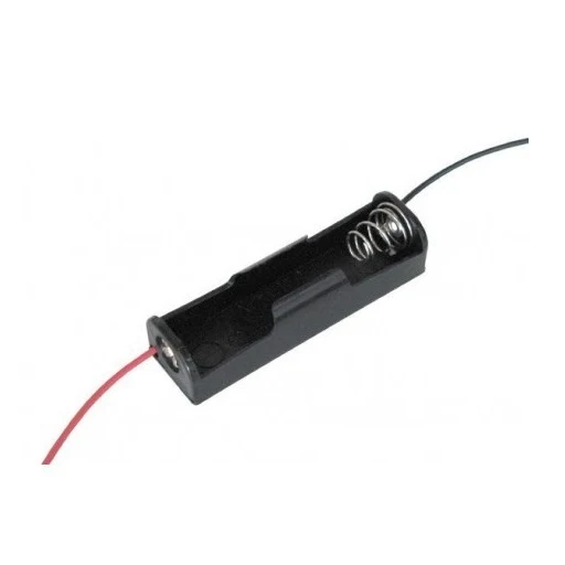 Porta Pila para 1 Bateria AA con Cable de Conexion Listas para Usar