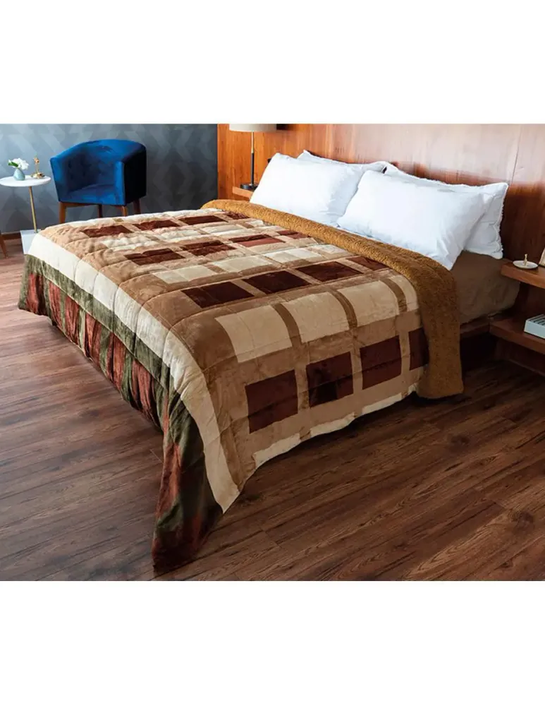 COBERTOR C/BORREGA MODELO NORUEGA | DORMIREAL | Recargables 1000 Veces |