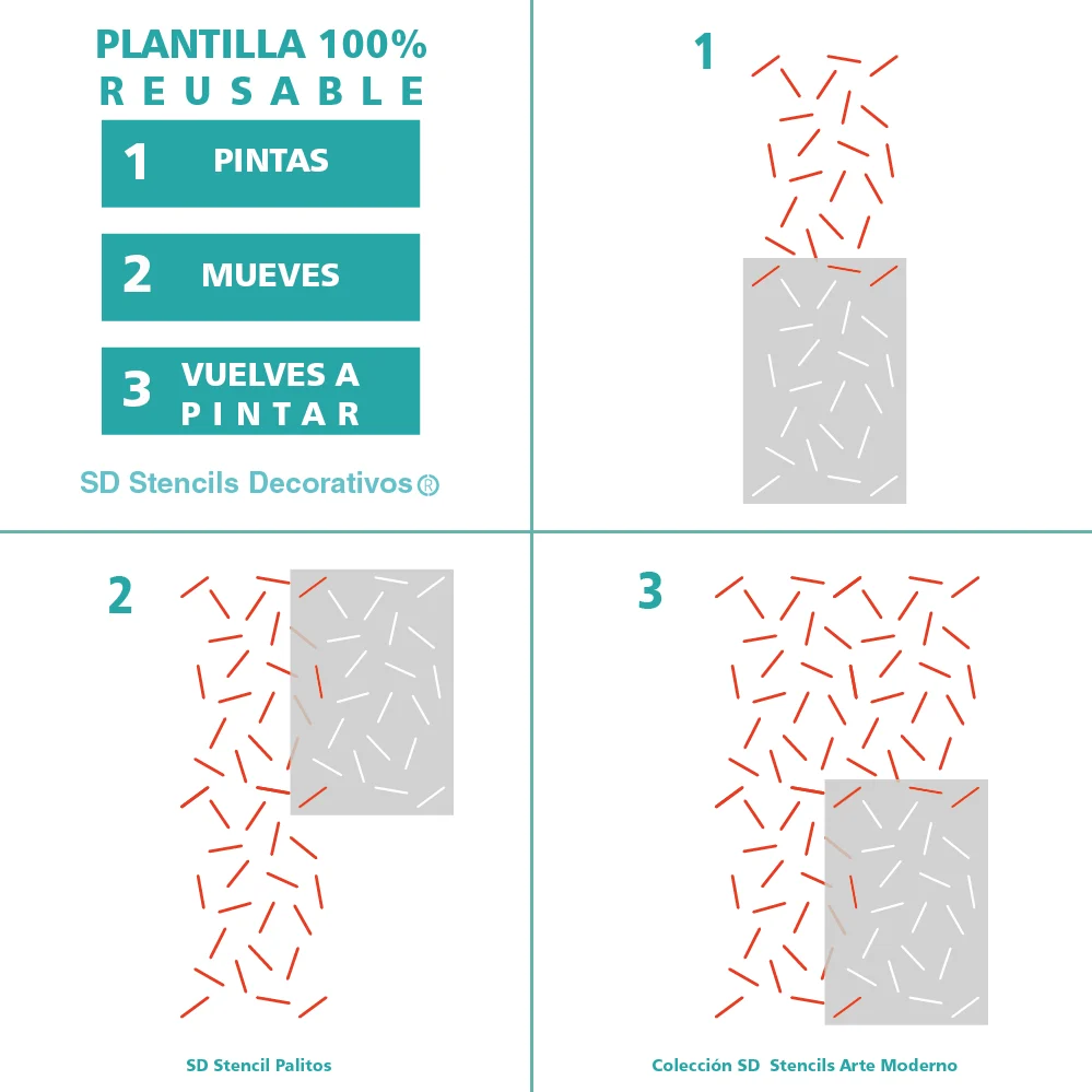 PALITOS STENCIL | Recargables 1000 Veces |