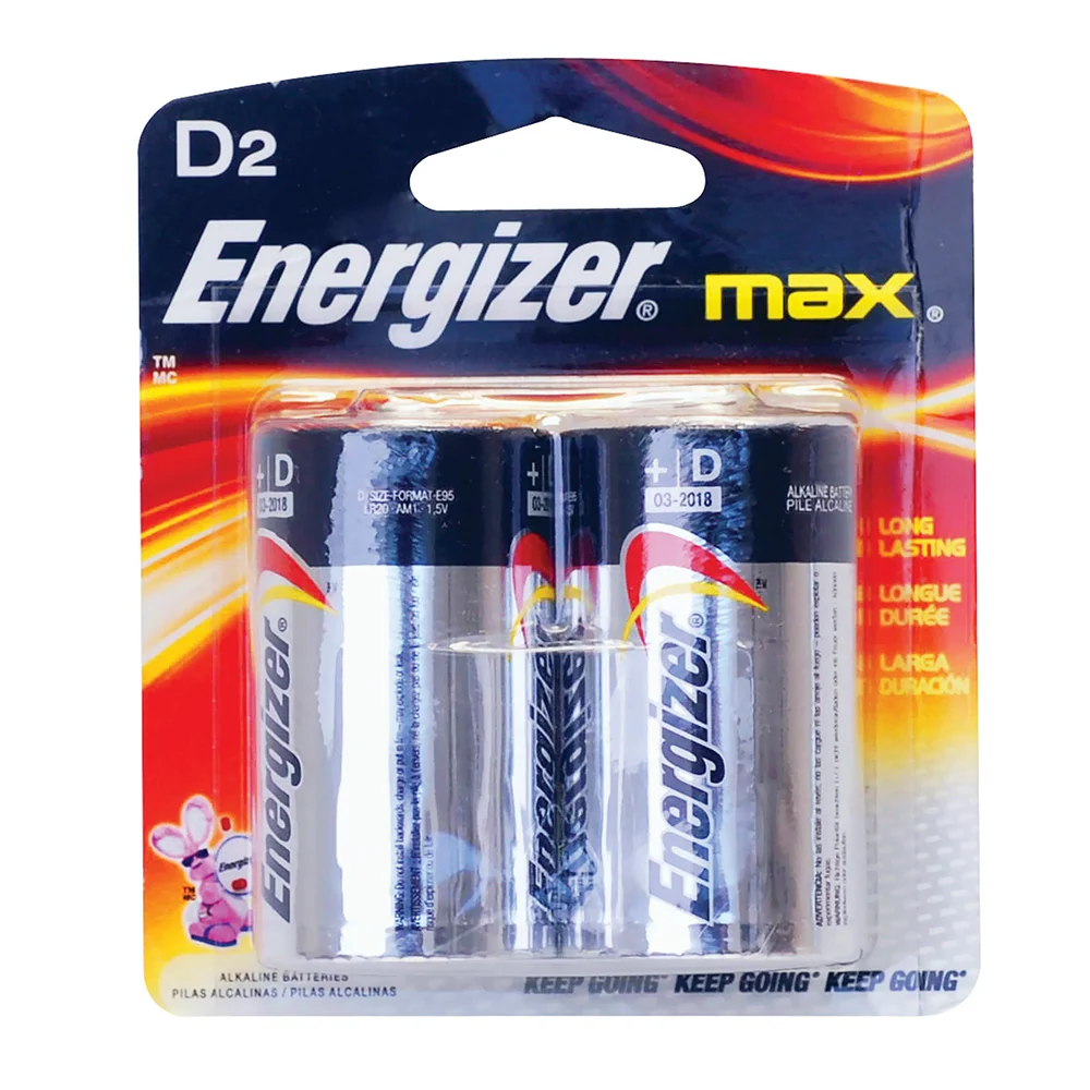 Pila alcalina Energizer® "D", 2 piezas Surtek para Mandos Distancia