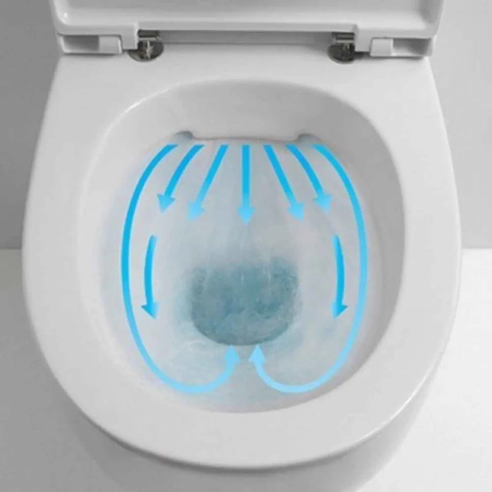 Vaso terra Azzurra Absolute sin borde 50x34,7 cm - Última pieza