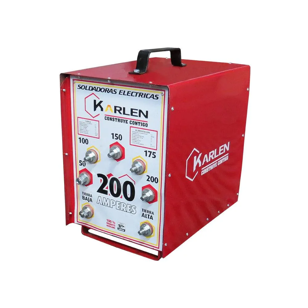 Alta Duración Soldadora Portátil 200Amp Ventilador 3 Bobinas Reforzada