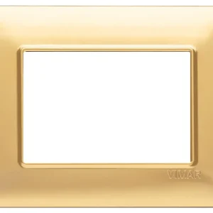 Baterías Recargables Placa 3 mod. Tecnopolimero oro mate plana vimar