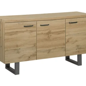 Cómoda 3 puertas madera oscura TIMBER con Tecnologí de Larga Duración