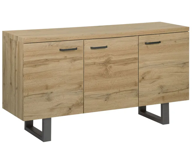 Cómoda 3 puertas madera oscura TIMBER con Tecnologí de Larga Duración