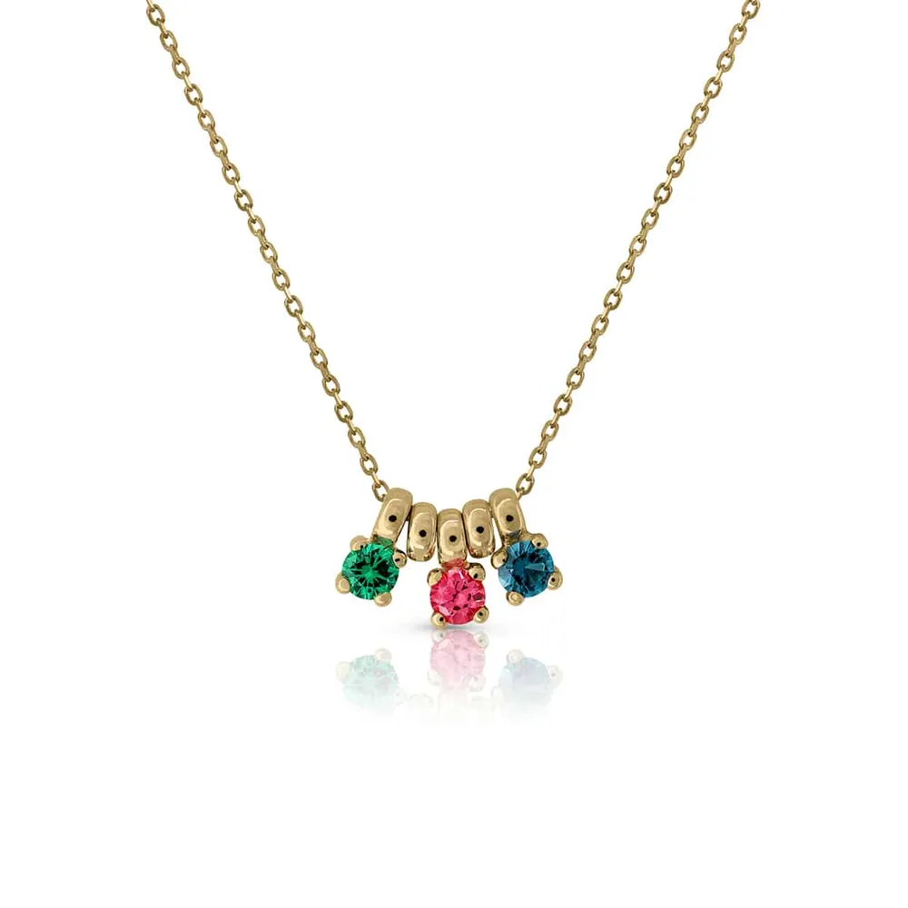 Collar oro garra 3 topacios de Baja Autodescarga