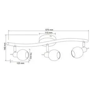 Lampara interior spot balen i 3 luces para Mandos Distancia