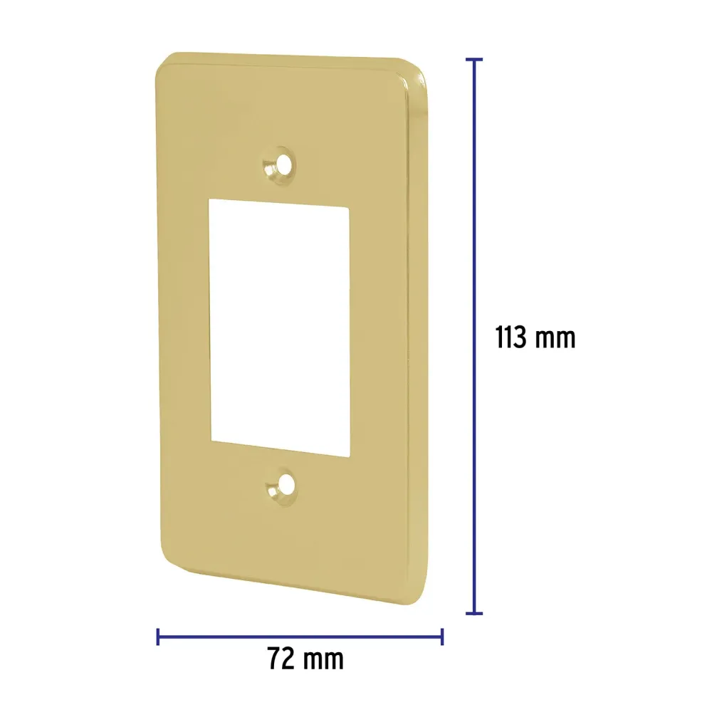 Placa 3 módulos, de aluminio, línea Económica | Envío Rápido