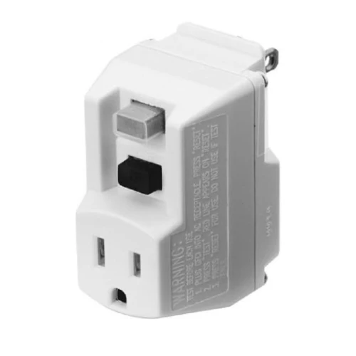 120V 15A Single Outlet Right Angle GFCI Adapter Marfil 14650006-6 (Pack 6)