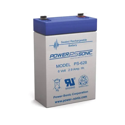 6V 2.9Ah F1 Terminal Sealed Lead Acid Battery PS-628 F1 (Pack 20)