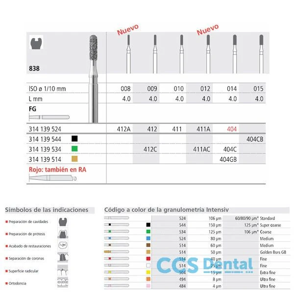 Fg 412A/6 838-008 Fg Diam. Medio 6Uds.