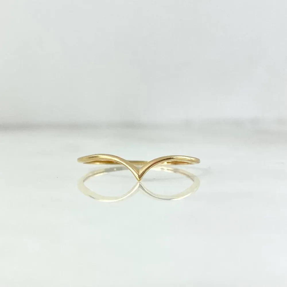 Anillo Tiara En V 0.6gr / T7 1/4 / Oro Amarillo para Dispositivos de Alto Consumo