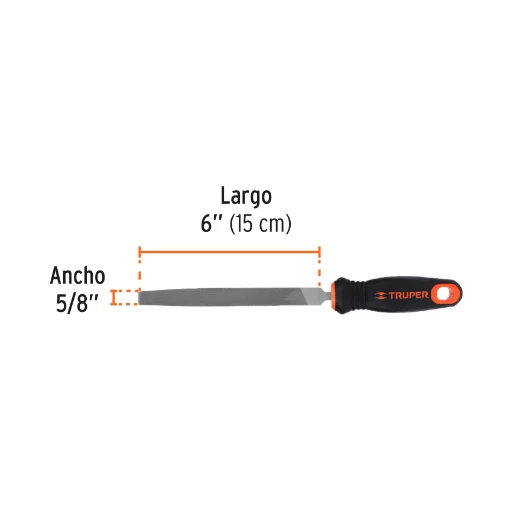 Baterí de 9V Lima plana, bastarda, 6" con mango doble inyección