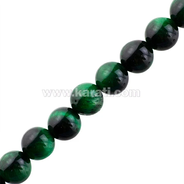 Baterí de 9V Ojo de Tigre Esfera 6.5mm Verde